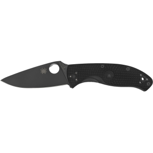 Spyderco Tenacious Lightweight Pocket Knife 3.39" Leaf 8Cr13MoV Black Blade Fiberglass Reinforced Nylon (FRN) Handle Black