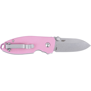 CRKT Squid Button Lock Pocket Knife 2.27" Drop Point Sandvik 14C28N Stonewashed Blade G-10 Handle Pink