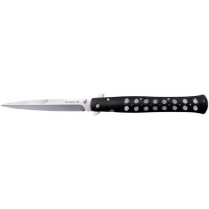 Cold Steel Ti Lite Pocket Knife 6" Spear Point AUS-8 Bead Blasted Blade Zy-Ex Handle Black