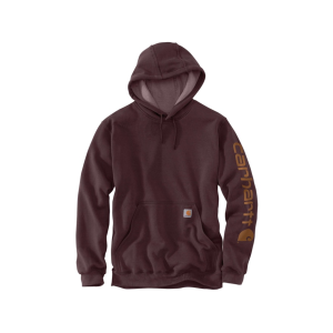 Carhartt Men's Loose Fit Midweight Logo Sleeve Graphic Hoodie Port 2XL Tall