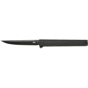CRKT CEO Pocket Knife 3.35" Drop Point AUS-8 Stainless Black EDP Blade Glass Reinforced Nylon (GRN) Handle Black