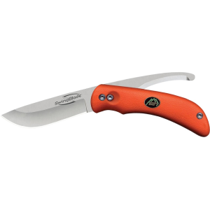 Outdoor Edge SwingBlade Pocket Knife 3.6" Drop Point AUS-8 Stainless Blade Kraton Handle Orange