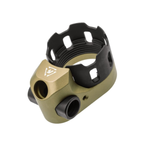 Strike Industries Tribus Extended AR-15, LR-308 End Plate with Enhanced Castle Nut Aluminum Flat Dark Earth