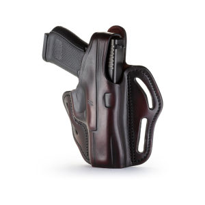 1791 Gunleather Thumb Break OWB Holster Right Hand Glock 17, 19, 19X, 22, 23, 26, 27, 31, 32, 33, 38, 45, 47, S&W M&P 9, M&P 40, M&P Shield, Sig P228, P229 Leather Signature Brown