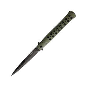 Cold Steel Ti-Lite Pocket Knife 6" Spear Point AUS-8 Black Blade Zy-Ex Handle OD Green