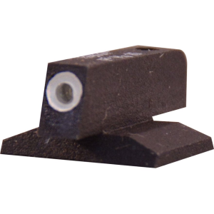 Kensight 1911 Front Night Sight Novak Cut Contoured Base .180" Height .115" Width Steel Black with Green Tritium Dot