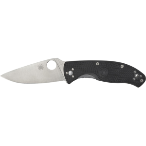 Spyderco Tenacious Lightweight Pocket Knife 3.39" Leaf 8Cr13MoV Satin Blade Fiberglass Reinforced Nylon (FRN) Handle Black
