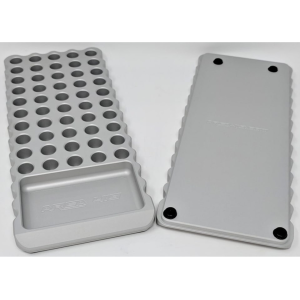 Area 419 Billet Block Aluminum Reloading Tray 0.655 Hole Diameter 408 CheyTac 32-Round Clear Anodized