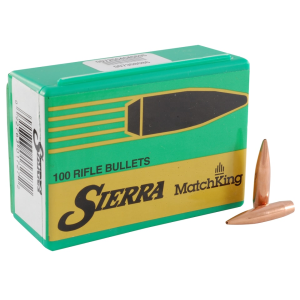 Sierra MatchKing 6.5mm, 264 Caliber (264 Diameter) Bullets 123 Grain Jacketed Hollow Point Box of 100