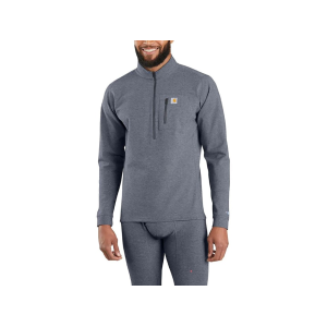 Carhartt Men's Force Heavyweight Knit Long Sleeve Quarter Zip Base Layer Shirt Navy Heather XL