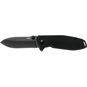 CRKT Squid XM Assisted Opening Pocket Knife 2.95" Drop Point D2 Stonewashed Blade G-10 Handle Black