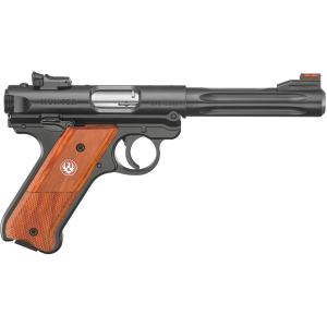 Ruger Mark IV Hunter 22LR Pistol 5.5" Barrel 10+1 Round Blued Slide Wood Grip Blued Frame
