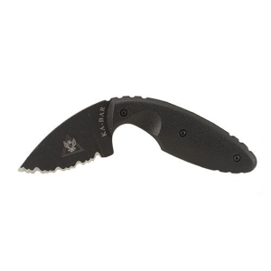 KA-BAR TDI Law Enforcement Fixed Blade Knife 2.3125" Fully Serrated Drop Point AUS-8 Matte Blade Zytel Handle Black