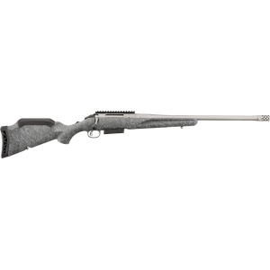 Ruger American Gen II Bolt Action Rifle 450 Bushmaster 20" Gun Metal Gray Threaded Barrel Gun Metal Gray Frame Gray Adjustable Stock
