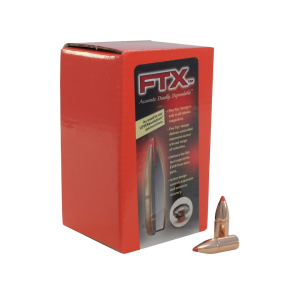 Hornady FTX (Flex Tip eXpanding) 30 Caliber (308 Diameter) Bullets 135 Grain Polymer Tip with Cannelure Box of 100