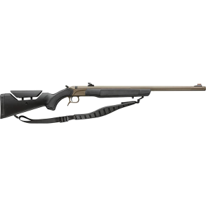 CVA Accura LR-X Muzzleloading Rifle 50 Caliber 30" Williams Peep Sight Threaded Nitride Cerakote FDE Barrel Synthetic Stock Black