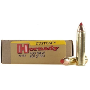 Hornady Custom 460 S&W Magnum Ammo 200 Grain Hornady FTX Polymer Tip Box of 20