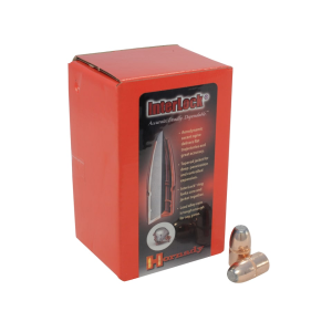 Hornady InterLock 45 Caliber (458 Diameter) Bullets 350 Grain Flat Nose with Cannelure Box of 50