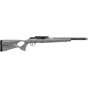Savage Arms A22 Timberlite Semi Automatic Rifle 22 Long Rifle 18" Carbon Fiber Threaded Barrel Black Frame Black/Gray Spiderweb Thumbhole Stock
