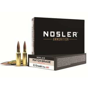 Nosler Match Grade 6.5 Grendel Ammo 123 Grain Nosler Custom Competition Jacketed Hollow Point Box of 20