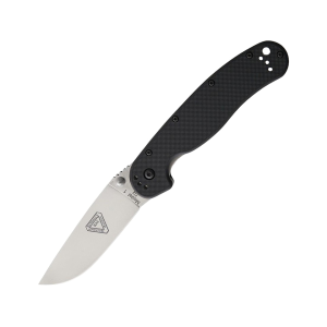 Ontario RAT 1 Pocket Knife 3.6" Drop Point D2 Satin Blade Nylon Handle Black