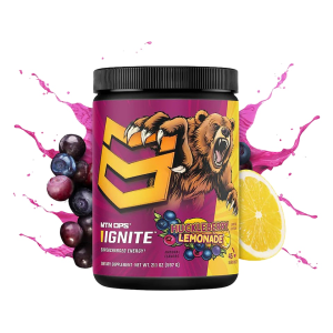 MTN OPS Ignite Energy Drink Powder Huckleberry Lemonade 45 Servings