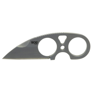 SOG Snarl Fixed Blade Knife 2.3" Sheepsfoot 9Cr18 Satin Blade 9cr18 Handle Stainless