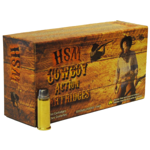 HSM Cowboy Action 44 Remington Magnum Ammo 240 Grain Semi-Wadcutter Box of 50