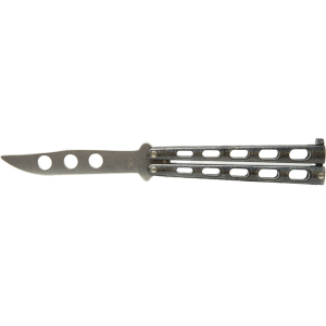 Bear & Son Galaxy Butterfly Knife Trainer 3.625" Clip Point 440HC Satin Blade Zinc Handle Chameleon