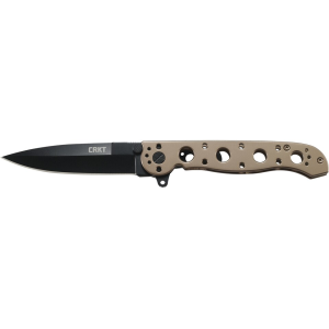 CRKT M16 - 03BK Pocket Knife 3.55" Spear Point 12C27 Sandvik Black PVD Blade Stainless Steel Handle Bronze