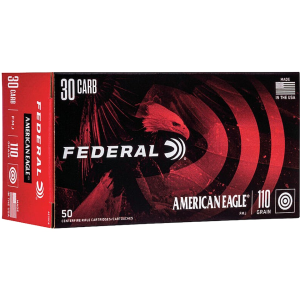 Federal American Eagle 30 Carbine Ammo 110 Grain Full Metal Jacket Box of 50