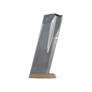Smith & Wesson M&P, M&P M2.0 Magazine 357 Sig, 40 S&W 15-Round Steel Blue with Brown Base Pad