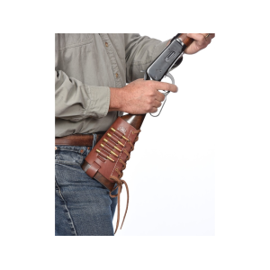 Triple K Western Cartridge Cuff Buttstock Ammo Holder Right Hand 308 Winchester, 30-30 Winchester 6-Round Leather