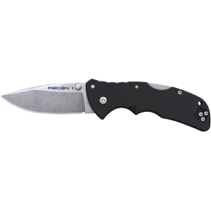 Cold Steel Mini Recon 1 Pocket Knife 3" Drop Point AUS-10 Polished Blade Glass Reinforced Nylon (GRN) Handle Black