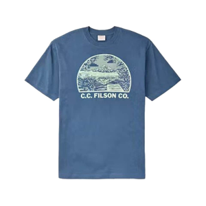 Filson Men's Frontier Graphic T Shirt Light Blue/Mountain Lake XL - Filson