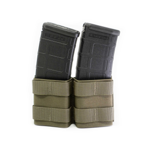 Esstac KYWI Short Double 5.56 AR-15 Rifle Magazine Pouch with MOLLE Nylon Ranger Green - Esstac