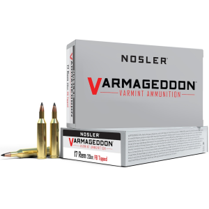 Nosler Varmageddon 17 Remington Ammo 20 Grain Nosler Varmageddon Polymer Tip Box of 20