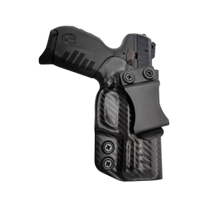 Rounded IWB Holster Right Hand Ruger SR22 with Rail Kydex Carbon Fiber