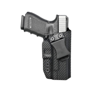Rounded IWB Holster Right Hand Glock 19, 19X, 23, 32, 45 Kydex Carbon Fiber