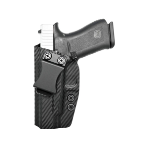 Rounded IWB Holster Right Hand Glock 48, 48 MOS Kydex Carbon Fiber