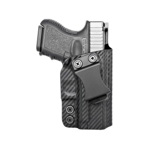 Rounded IWB Holster Right Hand Glock 26, 27, 33 Kydex Carbon Fiber