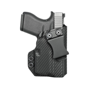 Rounded IWB Holster Right Hand Glock 43, 43X, 43X MOS with Streamlight TLR-6 Kydex Carbon Fiber