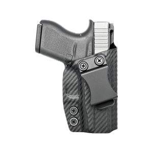 Rounded IWB Holster Right Hand Glock 43, 43X Kydex Carbon Fiber