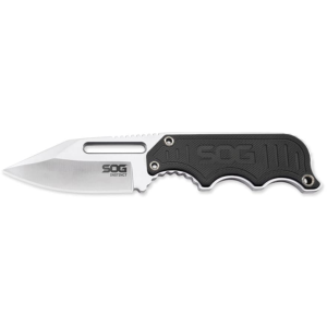 SOG Instinct Fixed Blade Knife 2.3" Clip Point 5Cr15MoV Satin Blade G-10 Handle Black