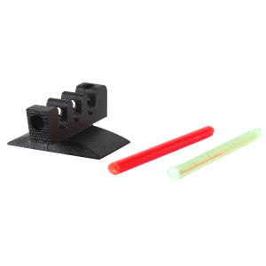Kensight Competition Fiber Optic 1911 Front Sight Novak Cut Contoured Base .180" Height .118" Width Steel Black Serrated Blade
