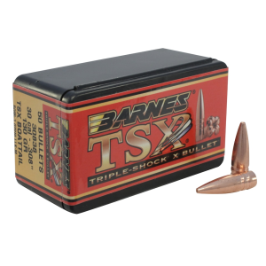 Barnes TSX (Triple-Shock X) 30 Caliber (308 Diameter) Bullets 130 Grain Solid Hollow Point Box of 50
