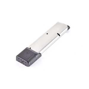 Wilson Combat 47 Series 1911 Government, Commander Magazine with Wrap Around Base Pad 45 ACP 10-Round Stainless Steel