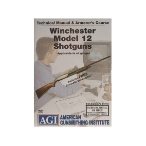 American Gunsmithing Institute (AGI) Technical Manual & Armorer's Course Video "Winchester Model 12 Shotguns" DVD