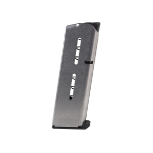 Wilson Combat 47 Series 1911 Officer Magazine with Low Profile Steel Base Pad 45 ACP 7-Round Stainless Steel