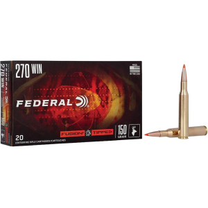 Federal Fusion Tipped 270 Winchester Ammo 150 Grain Bonded Polymer Tip Box of 20